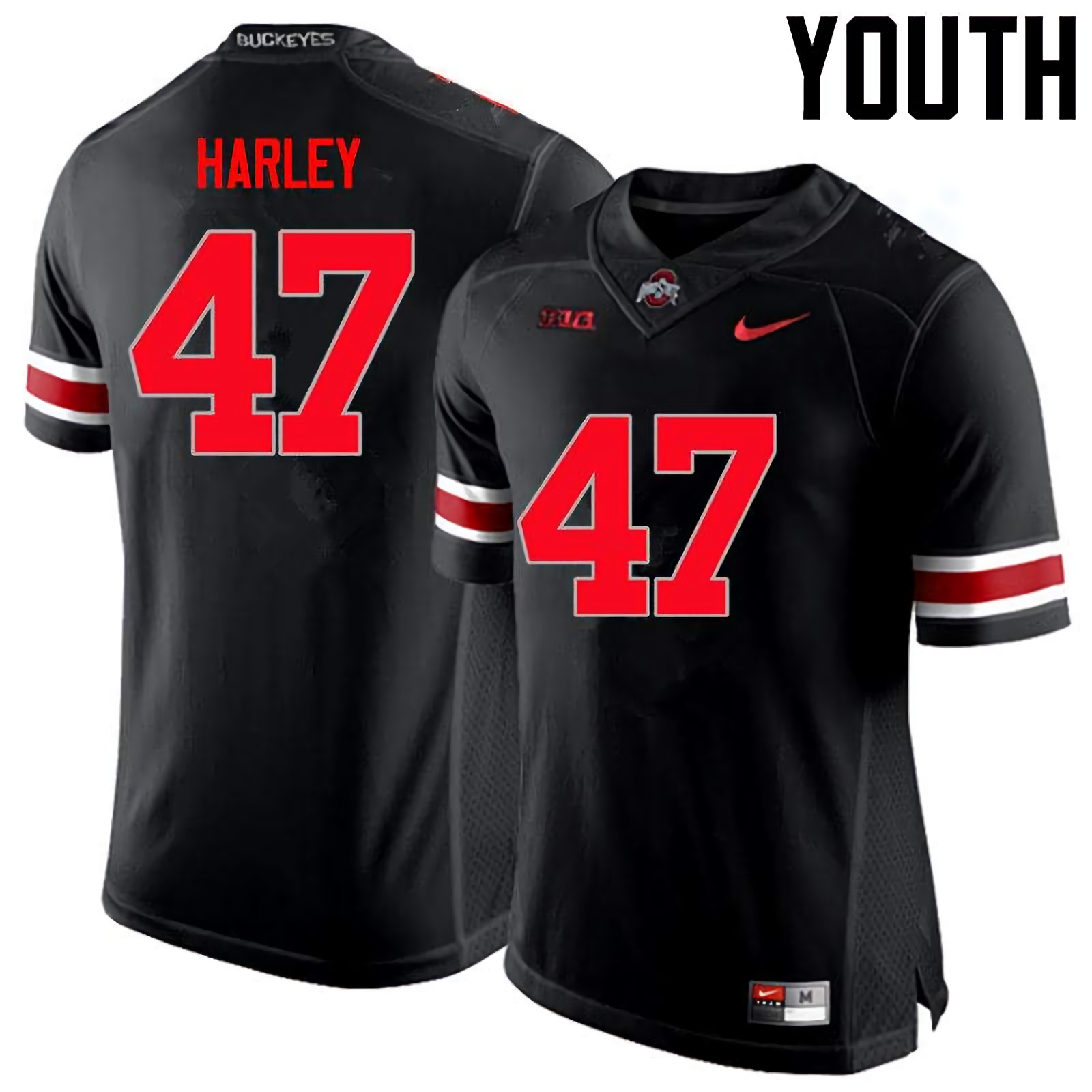 Chic Harley Ohio State Buckeyes Youth NCAA #47 Nike Black Limited College Stitched Football Jersey DZL6556GM